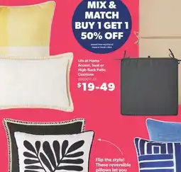 Real Canadian Superstore LIFE AT HOME ACCENT, SEAT OR HIGH-BACK PATIO CUSHION offer