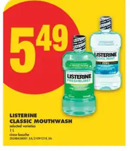 No Frills LISTERINE CLASSIC MOUTHWASH, 1 L offer