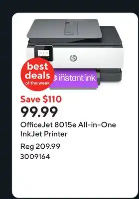 Staples OfficeJet 8015e All-in-One InkJet Printer offer