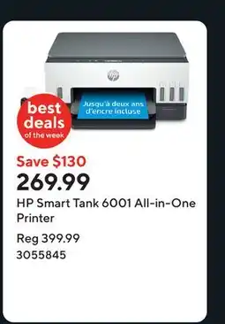 Staples HP Smart Tank 6001 All-in-One Printer offer