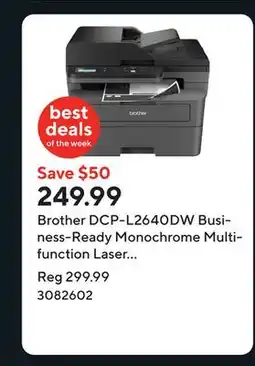 Staples Brother DCP-L2640DW Business-Ready Monochrome Multifunction Laser Printer offer