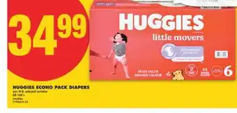 No Frills HUGGIES ECONO PACK DIAPERS, 68-168'S offer