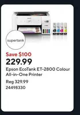 Staples Epson EcoTank ET-2800 Colour All-in-One Printer offer