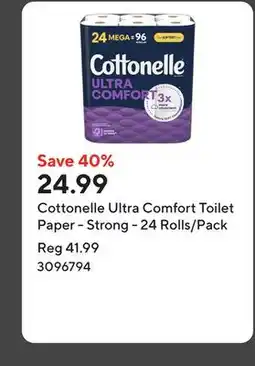 Staples Cottonelle Ultra Comfort Toilet Paper - Strong - 24 Rolls/Pack offer