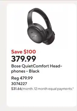 Staples Bose QuietComfort Headphones - Black offer