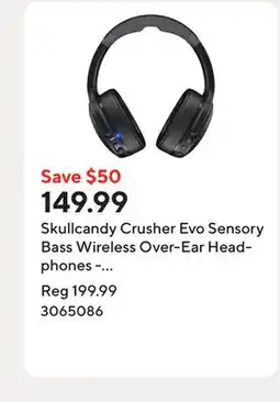 Staples Skullcandy Crusher Evo Sensory Bass Wireless Over-Ear Headphones - True Black offer