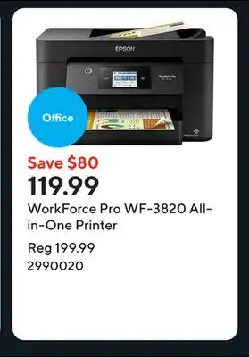 Staples WorkForce Pro WF-3820 All-in-One Printer offer