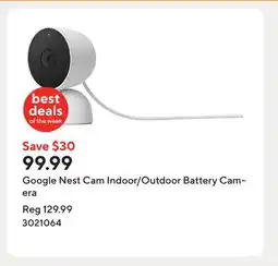 Staples Google Nest Cam Indoor/Outdoor Battery Camera offer