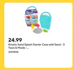 Staples Kinetic Sand Splash Starter Case with Sand - 3 Tools & Molds - Reusable Storage - Ages 3+ offer