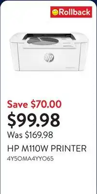 Walmart HP M110W PRINTER offer