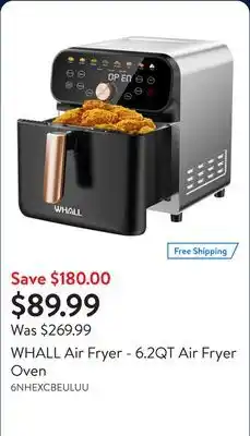 Walmart WHALL Air Fryer - 6.2QT Air Fryer Oven offer