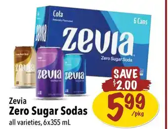 Farm Boy Zevia Zero Sugar Sodas offer