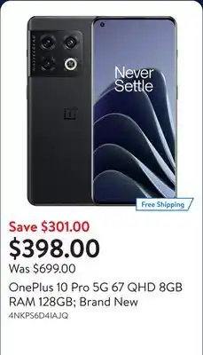 Walmart OnePlus 10 Pro 5G 67 QHD 8GB RAM 128GB Brand New offer