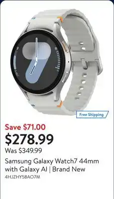 Walmart Samsung Galaxy Watch7 44mm with Galaxy AI | Brand New offer