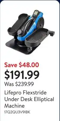 Walmart Lifepro Flexstride Under Desk Elliptical Machine offer