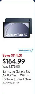 Walmart Samsung Galaxy Tab A9 8.7 inch WiFi + Cellular | Brand New offer