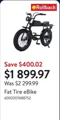 Walmart Fat Tire eBike offer