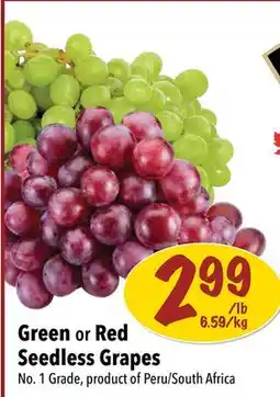 Farm Boy Green or Red Seedless Grapes offer