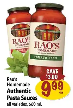 Farm Boy Rao's Homemade Authentic Pasta Sauces offer