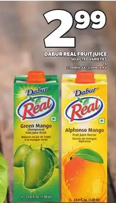 Loblaws DABUR REAL FRUIT JUICE, 1L offer