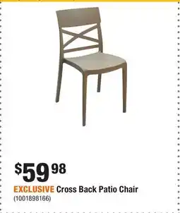 Home Depot EXCLUSIVE Cross Back Patio Chair offer