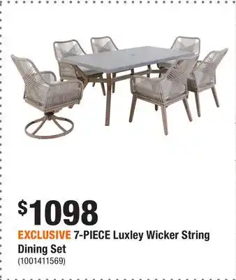 Home Depot EXCLUSIVE 7-PIECE Luxley Wicker String Dining Set offer