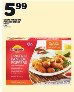 Loblaws NANAK TANDOORI PANEER POPPERS, 454G offer