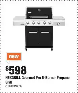 Home Depot NEXGRILL Gourmet Pro 5-Burner Propane Grill offer