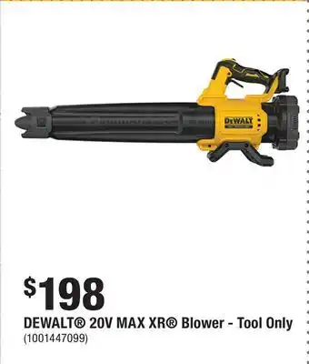 Home Depot DEWALT 20V MAX XR Blower - Tool Only offer