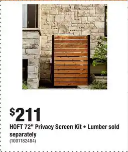 Home Depot HOFT 72 Privacy Screen Kit • Lumber sold separately offer