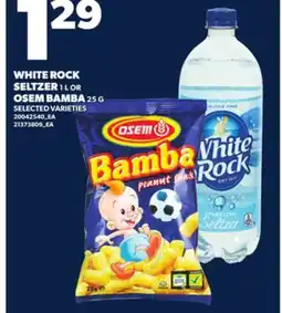 Loblaws WHITE ROCK SELTZER 1L OR OSEM BAMBA 25G offer