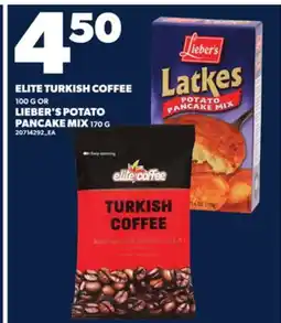 Loblaws ELITE TURKISH COFFEE, 100 G OR LIEBER'S POTATO PANCAKE MIX, 170 G offer