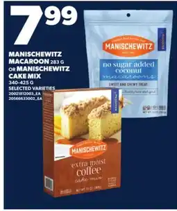 Loblaws MANISCHEWITZ MACAROON, 283 G OR MANISCHEWITZ CAKE MIX 340-425 G offer