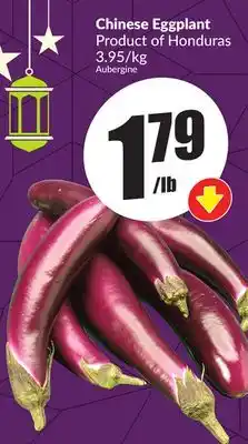 Chalo FreshCo Chinese Eggplant Product of Honduras 3.95/kg offer