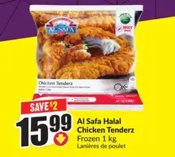 Chalo FreshCo Al Safa Halal Chicken Tenderz Frozen 1 kg offer