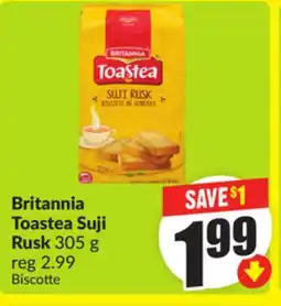 Chalo FreshCo Britannia Toastea Suji Rusk 305 g offer