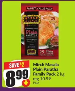 Chalo FreshCo Mirch Masala Plain Paratha Family Pack 2 kg offer