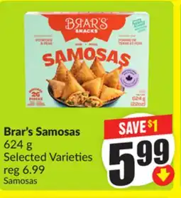 Chalo FreshCo Brar's Samosas 624 g Selected Varieties offer