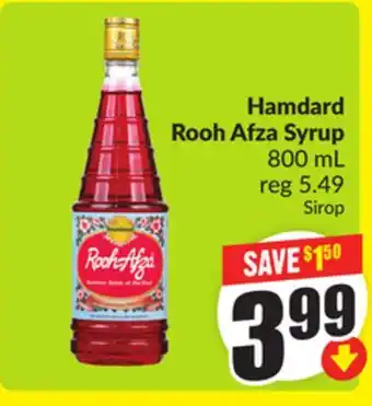 Chalo FreshCo Hamdard Rooh Afza Syrup 800 mL offer