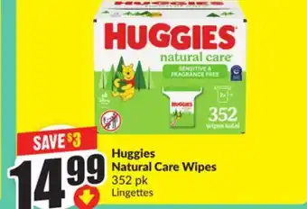 Chalo FreshCo Huggies Natural Care Wipes 352 pk offer