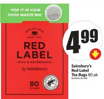 Chalo FreshCo Sainsbury's Red Label Tea Bags offer