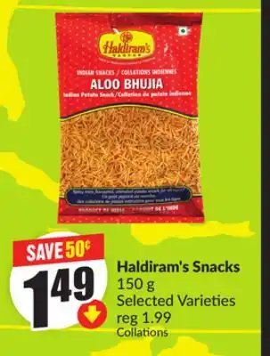 Chalo FreshCo Haldiram's Snacks 150 g Selected Varieties offer