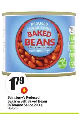 Chalo FreshCo Sainsbury's Reduced Sugar & Salt Baked Beans in Tomato Sauce 200 g offer