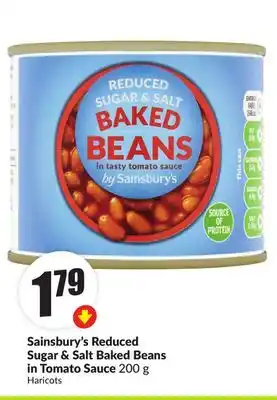 Chalo FreshCo Sainsbury's Reduced Sugar & Salt Baked Beans in Tomato Sauce 200 g offer