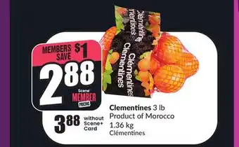 Chalo FreshCo Clementines 3 lb Product of Morocco 1.36 kg offer