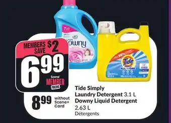 Chalo FreshCo Tide Simply Laundry Detergent 3.1 L Downy Liquid Detergent 2.63 L offer