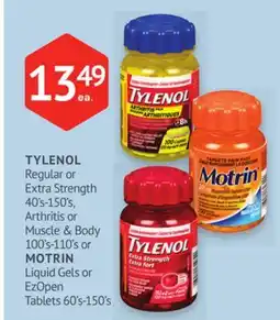 IDA Pharmacy TYLENOL or MOTRIN offer