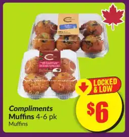 Chalo FreshCo Compliments Muffins 4-6 pk offer