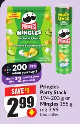 Chalo FreshCo Pringles Party Stack 194-203 g or Mingles 155 g offer