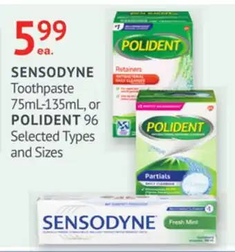 IDA Pharmacy SENSODYNE or POLIDENT offer